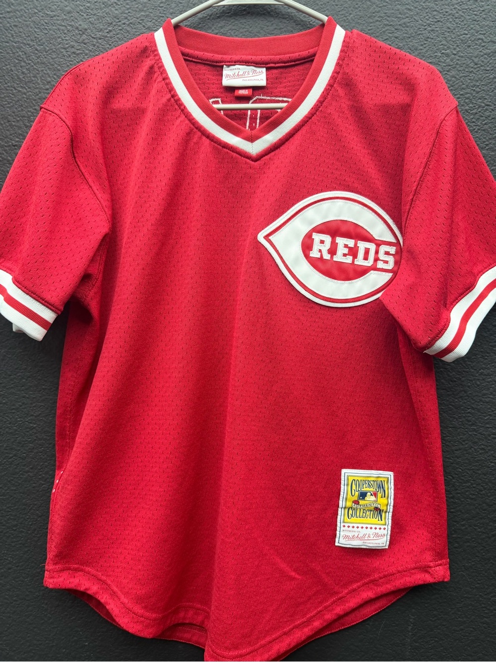 Mitchell & Ness Red Kids Cincinnati Reds Mesh Jersey